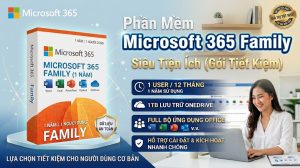 Bản quyền Microsoft Office 365, Siêu Tiện Ích, Tiết Kiệm, dùng 12 tháng