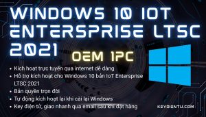 Bản quyền Windows 10, 11 Iot Enterprise LTSC 2021 (Bản OEM, kích hoạt trực tuyến)